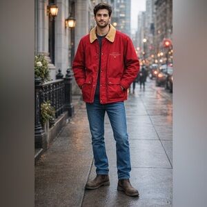 1993 Roots Men’s Chore Coat with corduroy collar and cuffs